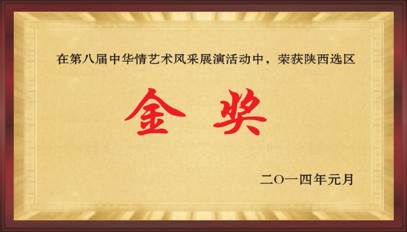 中华情艺术风采展金奖